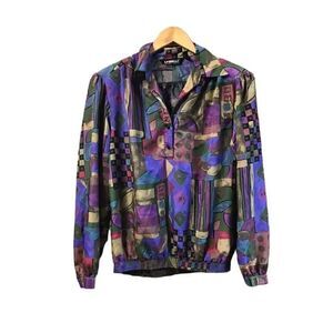 Loubella Size 14 80's Fashion Blouse Shoulder Pads